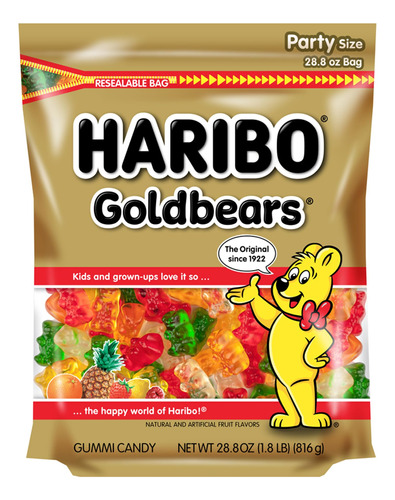 Haribo Goldbears - Bolsa De Gomitas Resellables, 28.8 Onzas