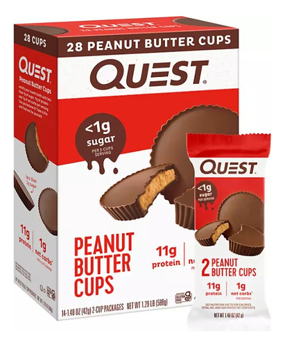 Quest Chocolates Mantequilla De Mani 28 Pack Imp.