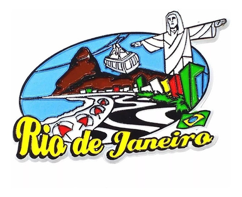 Imã De Geladeira Rio De Janeiro Brasil Souvenir De Qualidade