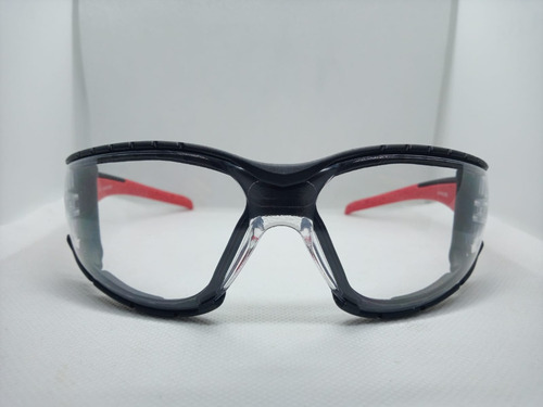 Óculos De Proteção Up Master Com Haste Incolor/preto E Verm