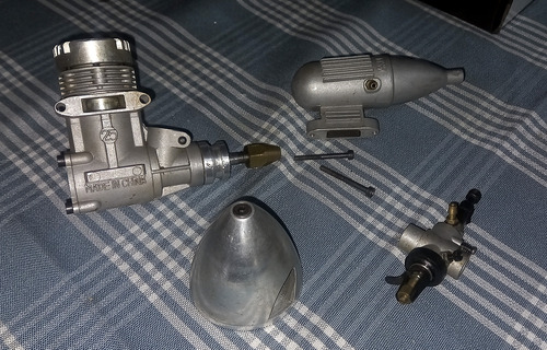 Motor Asp Glow .25 Con Cono De Aluminio Y Escape Poco Uso