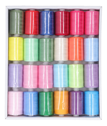 24 Piezas De Hilo De Coser Rico En 402 Colores Vibrantes, Mu