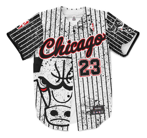 Camiseta Beisbolera Chicago Grunge