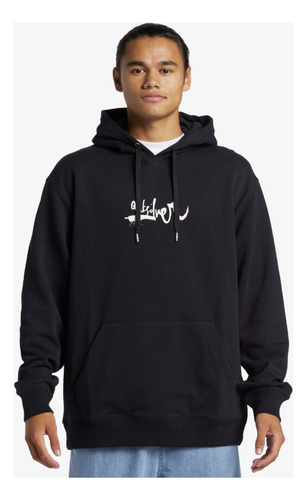 Buzo Canguro Quiksilver Dna Impaired Logo Hombre Original