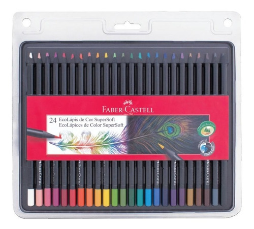 Lapices De Colores Faber Castell X 24 Largos Super Soft