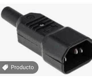 Conector Iec320 Nema C14 (macho) 110-220vac 10a. Nuevo (Usado)