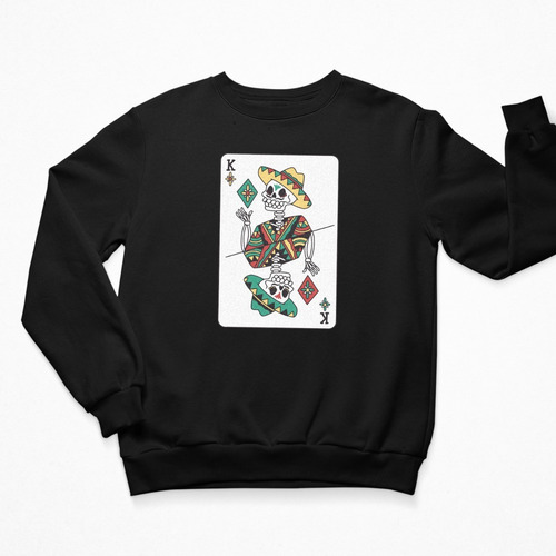 Imagen 2 de 4 de Sudadera Día De Muertos - Unisex - Halloween- Carta Calavera