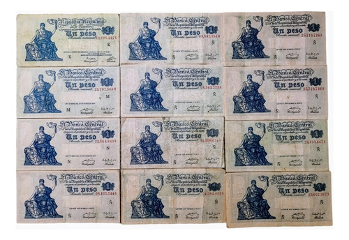 Billete 1 Peso Moneda Nacional Serie 1 Años 40' Buen Estado