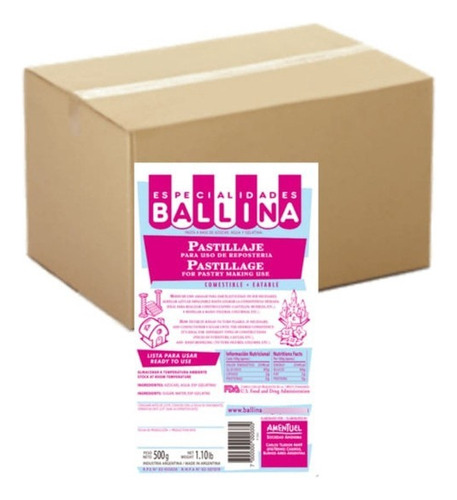 Pastillaje Preparado Ballina 20x500g - Cotillón Waf