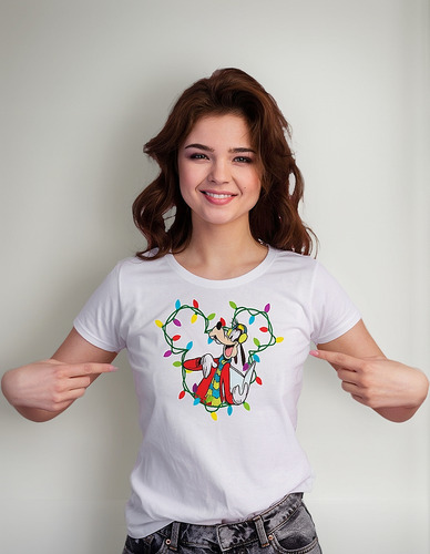 Playera Dama Navidad Dn Goofy P234