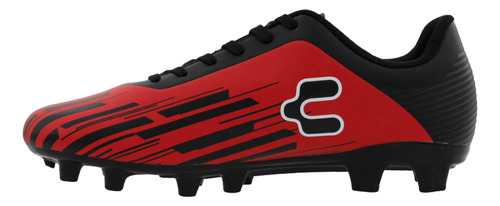 Tenis Hombre Fútbol Charly 1086194 Tachones Negro / Rojo