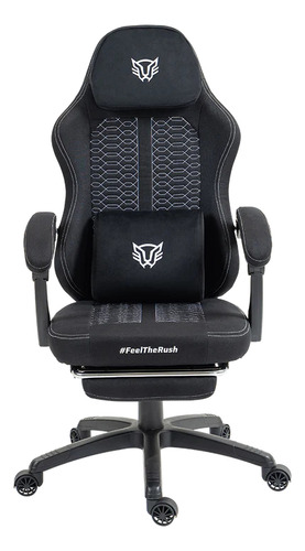 Silla Gamer Force Plus Z1 Soporte Hasta 120 Kg Negro Material Del Tapizado Tela Pvc Algodon Nylon