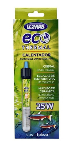 Calentador Sumergible C/ Termostato Ecothermal 25w Lomas