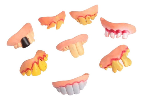 Xyx1 8 Unids Divertido Feo Dientes Falsos Gag Regalo Costume