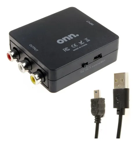 Adaptador Hdmi A Rca Convertidor Caja Ps A Tv Viejo Simple