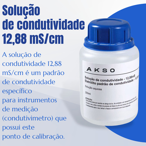 Solução Condutividade 12,88ms/cm Calibrador Condutivímetro
