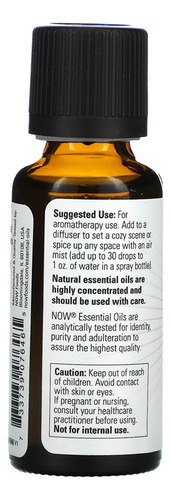 Mistura De Óleo Spice Cider Now Foods 30 Ml Importado
