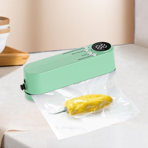 Mini Sellador De Vacío Inalámbrico Compacto 60 Kpa Verde