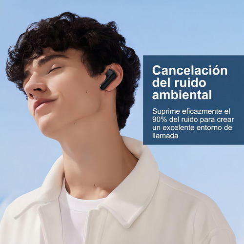 Fones de ouvido sem fio Blackview Airbuds8 Bluetooth Nc, cor branca, cor da luz, azul