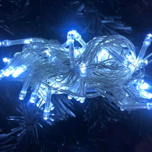 Serie Navideña 60 Led Luz Blanca 3 Metros 8 Funciones Luces Blanco