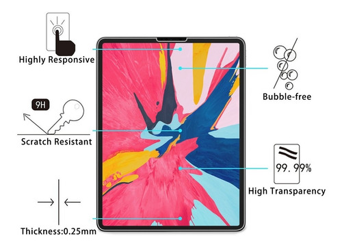 Imagen 2 de 3 de Apple iPad 10.9 Air 4 / Pro 11 Lámina Vidrio Templado 9h