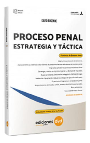 Libro - Proceso Penal. Estrategia Y Tactica - Rosende, Davi