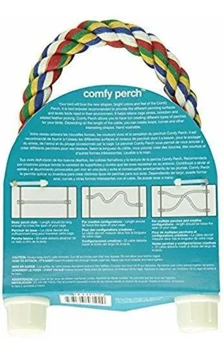 Percha Flexible Multi-color Para Aves Pequeñas Jw Pet