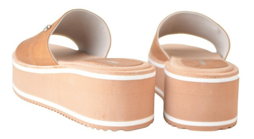 Zuecos Sandalias Bajos De Mujer De Cuero Pratt - Ferraro