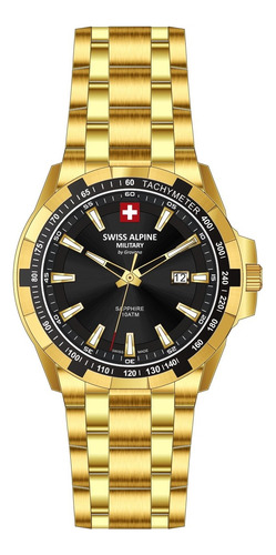 Reloj Swiss Alpine Military Star Fighter 7044.1217sam Dorado Negro Negro