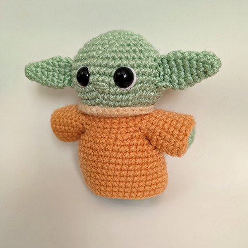 Baby Yoda Grogu Peluche Amigurumi Mandalorian Star Wars Verde Claro