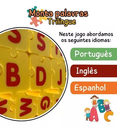 Jogo Brinquedo Infantil Monta Palavras Multidisciplinar Pedagógico