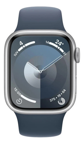 Apple Watch Series 9 (gps, 41mm) - Correa Loop Blanco Deportiva Azul Blanco (Reacondicionado)