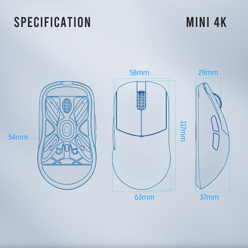 Lamzu Atlantis Mini 4k Ratón Inalámbrico De Juegos Inalámbri