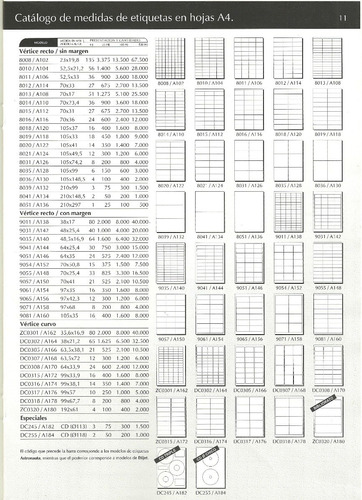 Etiquetas Autoadhe. En Hojas A4 210mm X 297mm - Hoja Entera