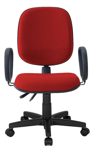 Cadeira de escritório Flex Cadeiras Diretor Turim giratória back com braços ergonômica  vermelha