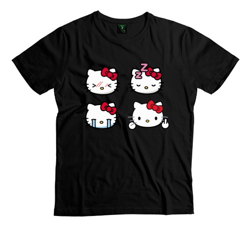 Polera Hello Kitty 4 Caras Hombre Mujer Algodón Hermosa!