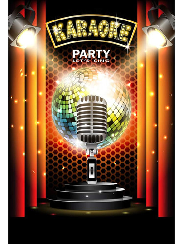 Fondo Para Fiesta Karaoke 4.9 5.9 ft Decoracion Adulto