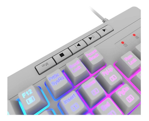Imagen 3 de 4 de Teclado Gamer Redragon De Membrana Shiva K512 Blanco