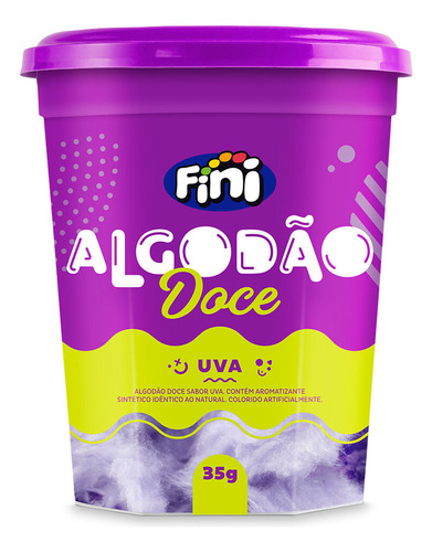 Algodão Doce Fini Sabor Uva Pote 35g