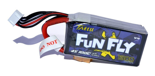 Bateria Lipo 1300mah 14.8v 4s 100c Tattu Tukiba
