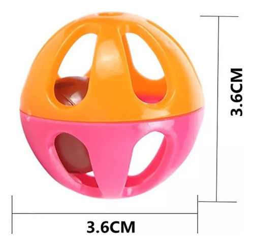 De / 20x Pelota Juguete For Gatos Con Cascabel Color