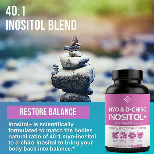Myo & D-chiro Inositol Con Folato Y Vitamina D - 120 Capsula