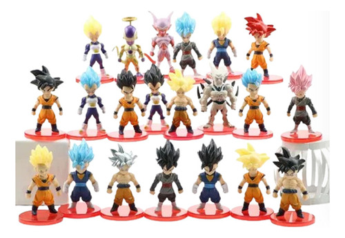 Set De 21 Pzas Mini Figuras De Accion De Anime Dragon Ball