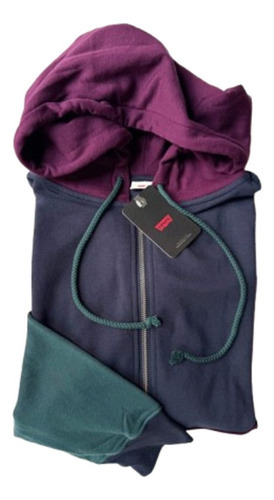 Buzo Levis Mujer Nuevo Azul Verde Y Violeta Talle M