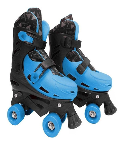 Patins Roller Ajustável Azul - Dm Toys