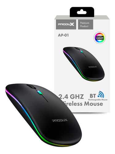 Computacion Mouse Motomo Ap-01 Recarga 1.660dpi Negro