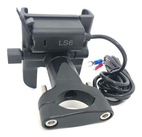 Suporte Celular Alumínio Para Motos 360º Com Carregador Usb!