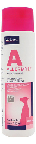 Allermyl Shampoo Hidratante Alergias Cutaneas Virbac 250 Ml Fragancia Aloe vera