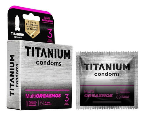 Condones Preservativos Titanium Multiorgasmo Texturizado Sen