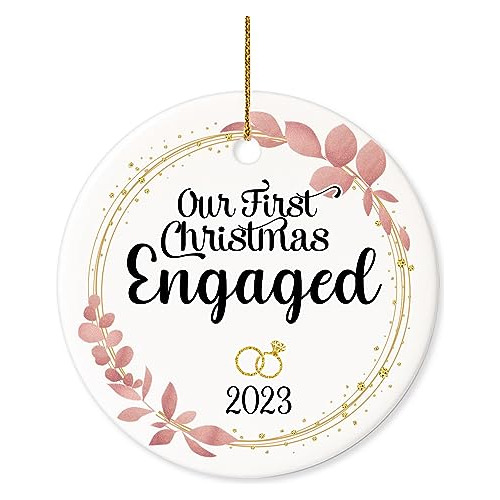 Our First Christmas Engaged Ornaments 2023, Engagement ...
